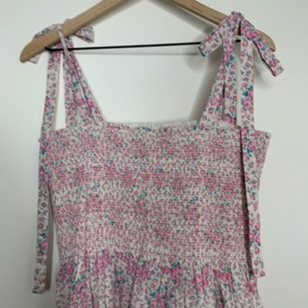 Love Shack Fancy Caressa Maxi Dress Candy Heart Pink Floral Womens New Large - Picture 10 of 16